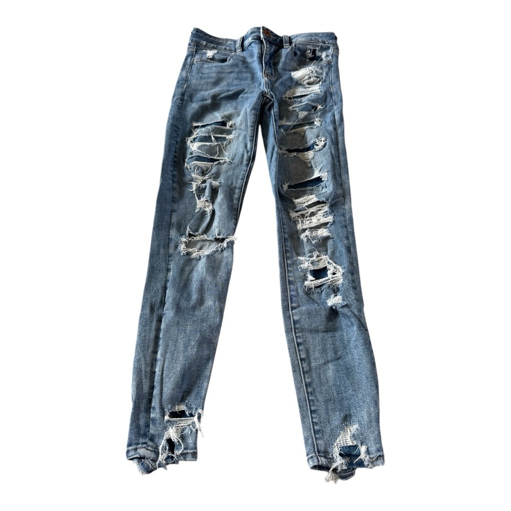 American Eagle Distressed High Rise Jegging Size 4 Short